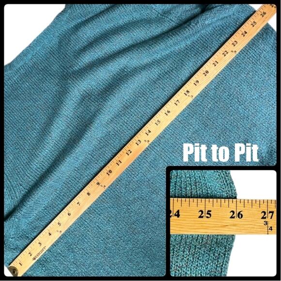 Cozy Soft Plus Size Split Hem Sweater in Teal - No Tags - Measurements Included - Picture 8 of 10